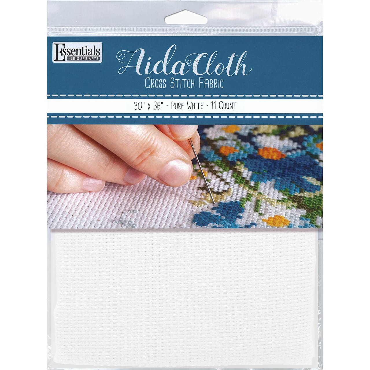 Essentials by Leisure Arts Pure White 11ct. Aida Cloth, 30" x 36"